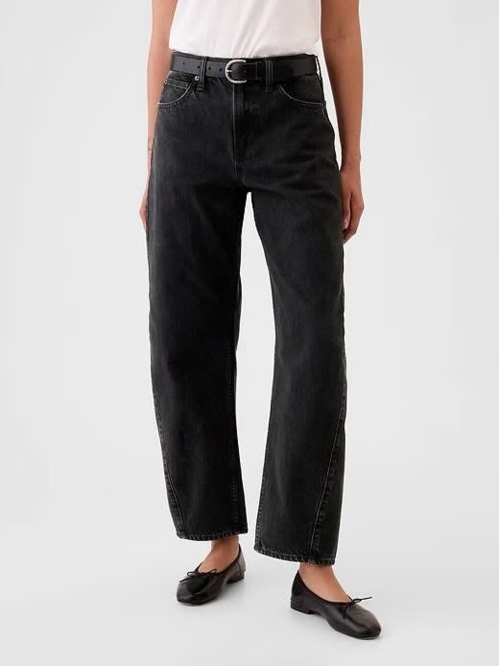 Gap Barrel Jeans Black Denim 12/31